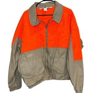 Vintage COLUMBIA Jacket Mens XXL Neon Orange Brown Hunting Shooting Radial Coat